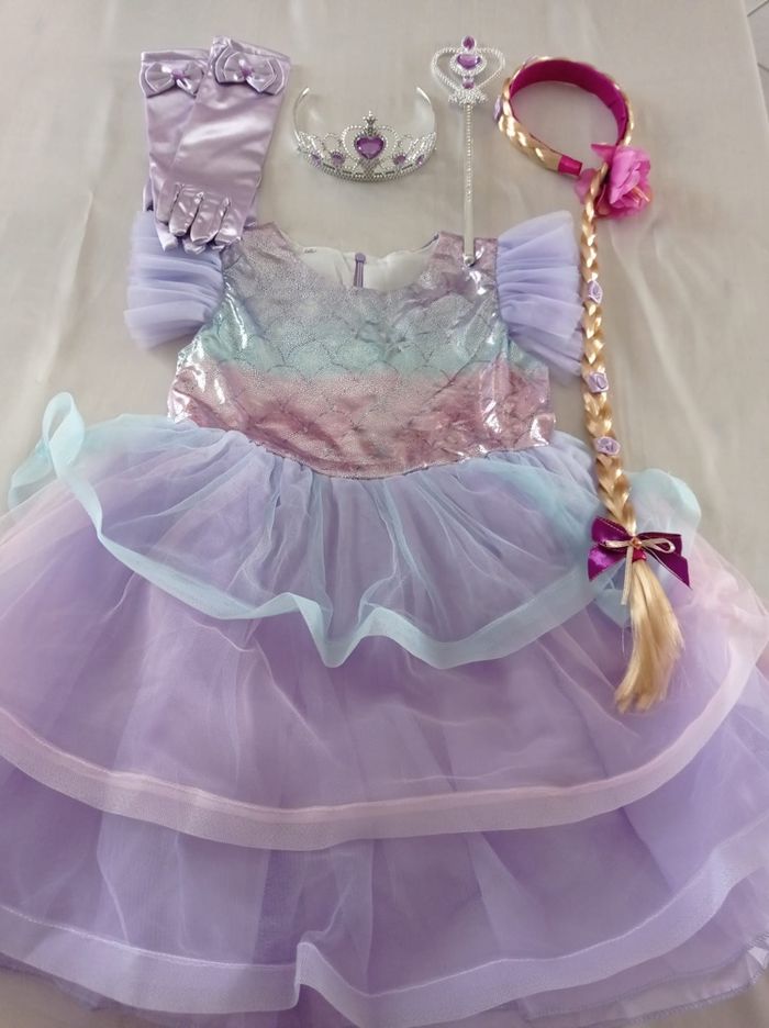 Déguisement princesse raiponce courte 4ans - photo numéro 4