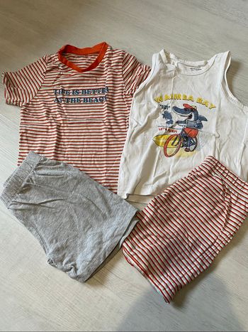 Lot de deux pyjamas courts  vertbaudet