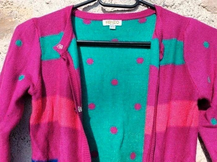 Kenzo Kids gilet tout doux, laine et angora, coloré, 8 ans - photo numéro 11