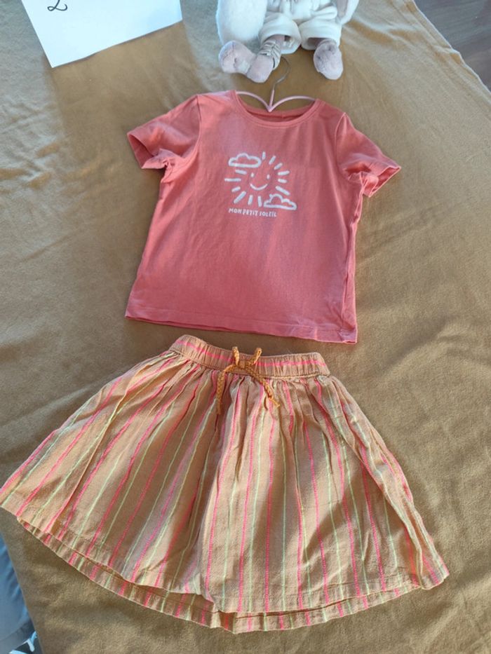 Ensemble 2 pièces T-shirt jupe 24 mois - photo numéro 3