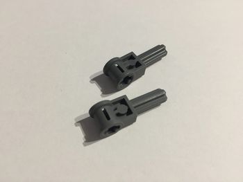 Lot x2 Essieu 2L avec connecteur d'essieu 6553 gris bleuté foncé pièce détachée Lego #A49