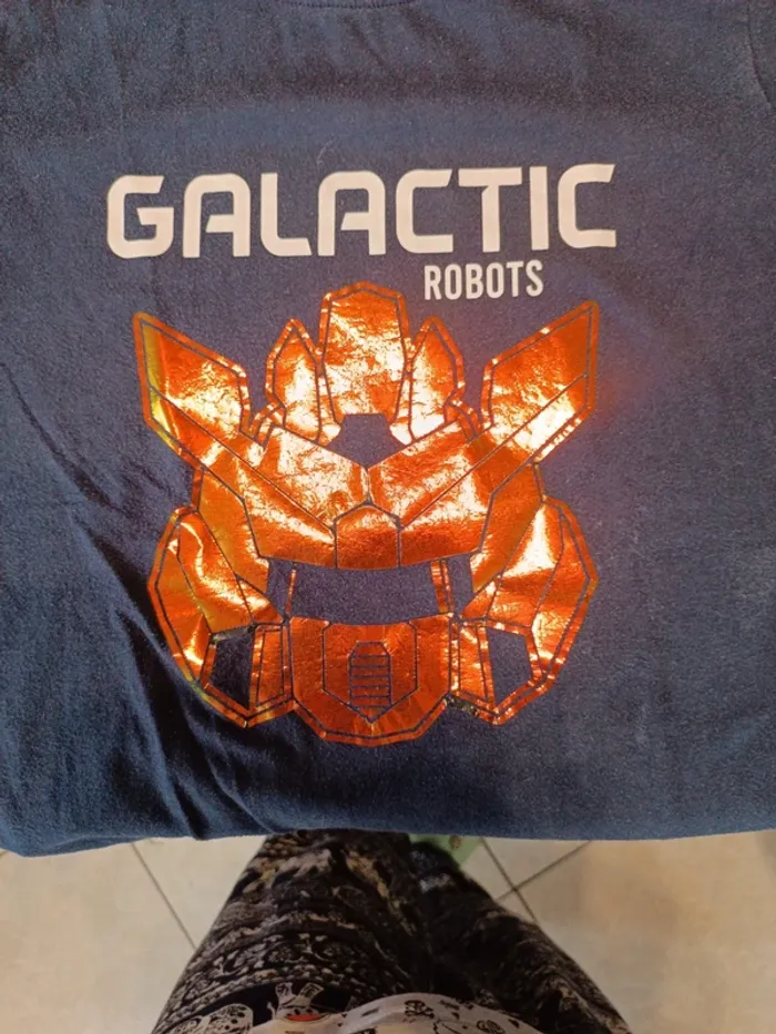 T-shirt marine Galactic robots 12A - photo numéro 4