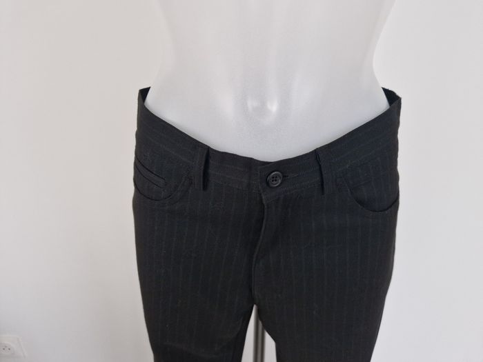 Pantalon homme noir à rayures pointillées Tissaia - photo numéro 2