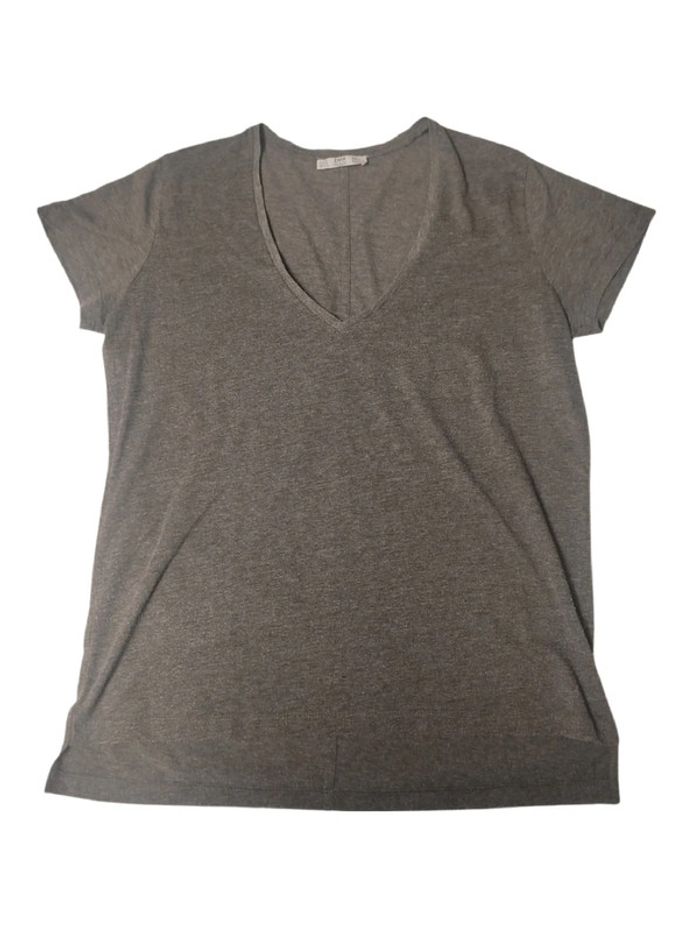 Tshirt gris basique - Zara - M (trou)