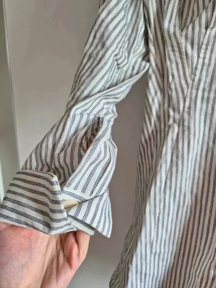 Superbe robe ZARA cintrée à rayures en coton taille S 36 neuve - photo numéro 6