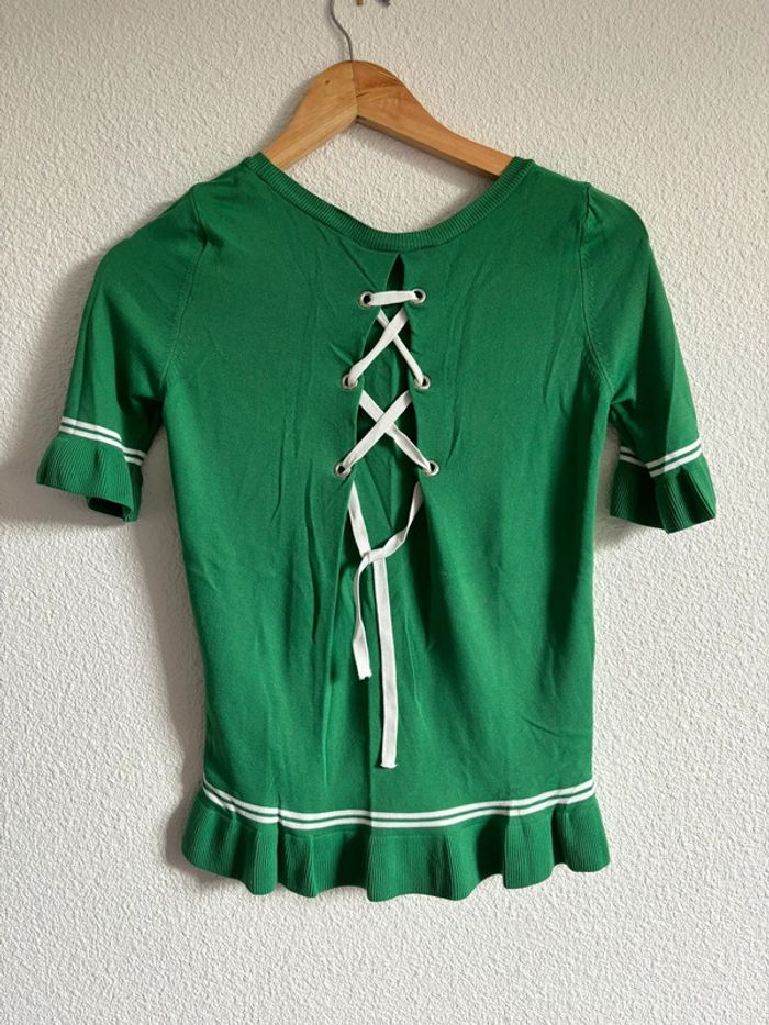 Pull manches courtes vert Naf Naf Taille XS - photo numéro 6