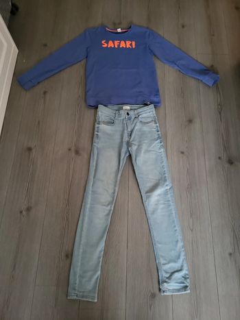 Jean kiabi et sweat b.nosy bon état 12 ans