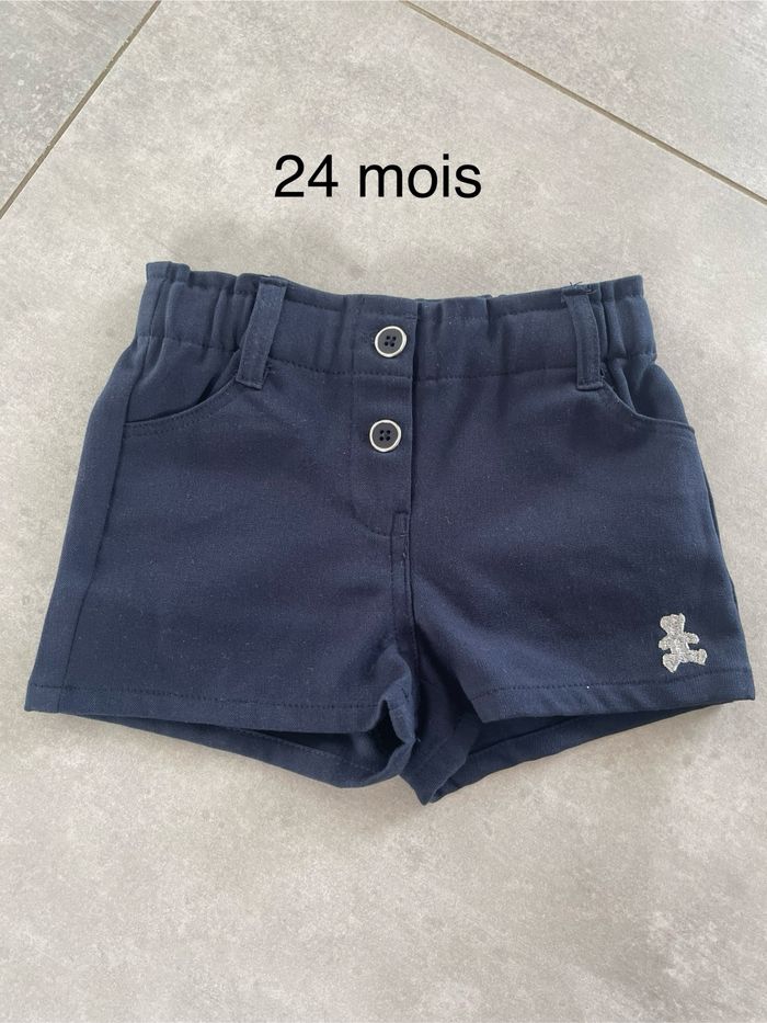 Short Lulu castagnette 24 mois bleu marine