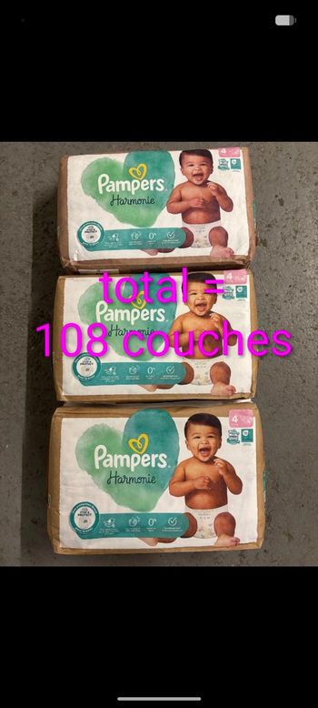 Pampers Harmonie T4 / 108 couches 