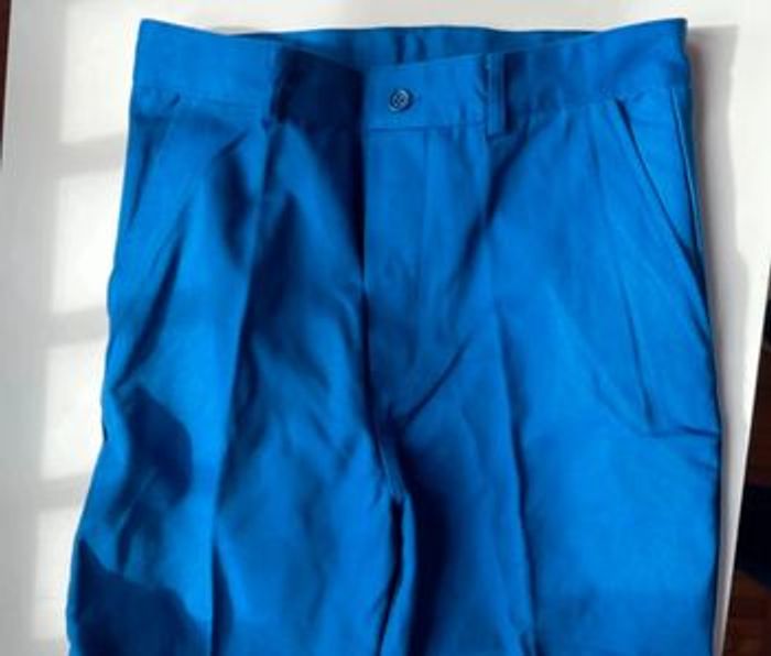 Pantalon bleu de travail neuf taille S Sanfor 100% coton - photo numéro 3