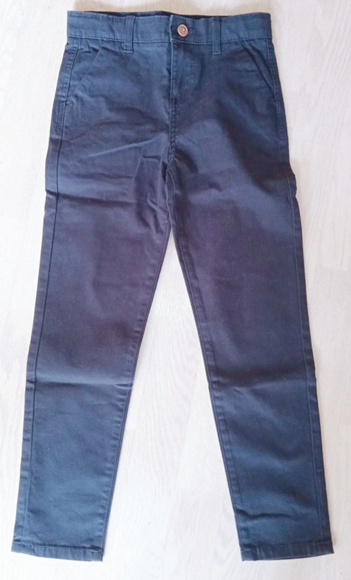 Pantalon jeans stretch bleu marine Primark T. 7-8 ans NEUF
