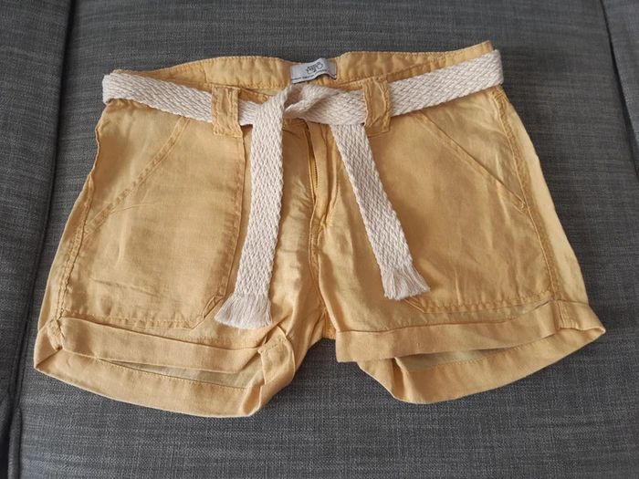 Short jaune lin - Le Temps des Cerises - TRES BON ETAT