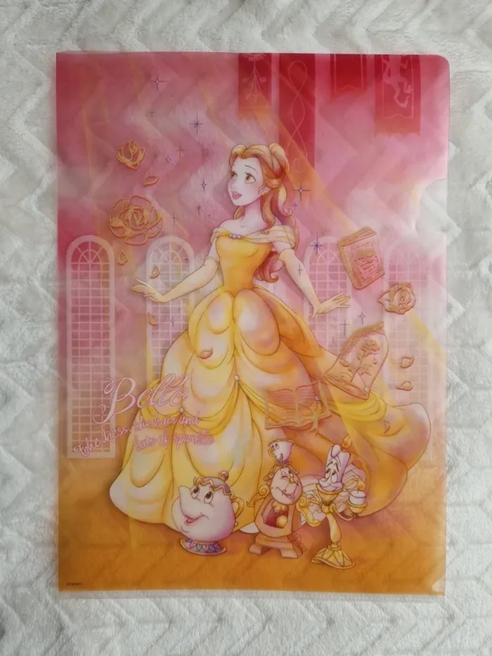 Porte documents Disney belle et la bête