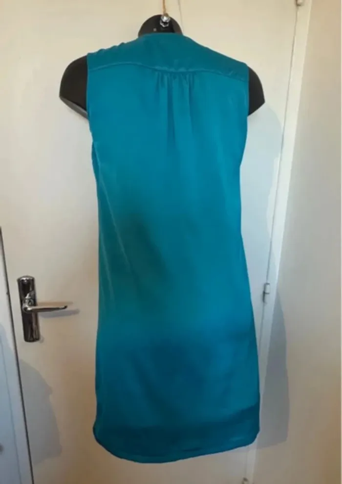 Robe Morgan à franges bleue taille S - photo numéro 3