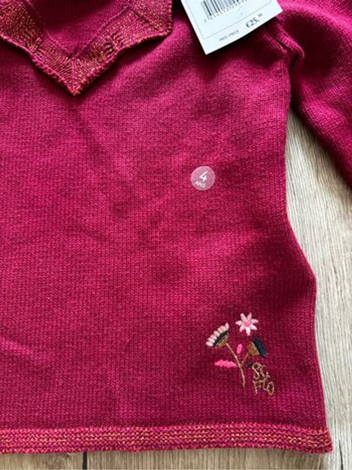 Pull bordeaux fille Sergent Major 4 ans NEUF ✨ - photo numéro 4