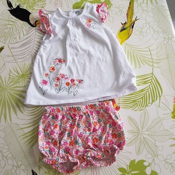 Ensemble tee-shirt + short taille 12 mois