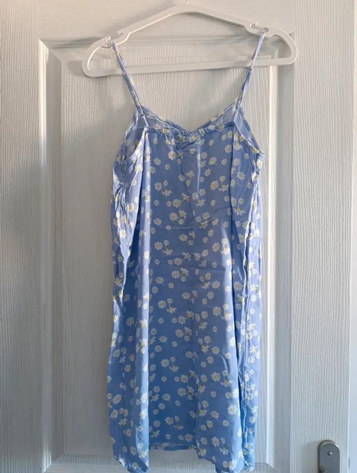 Robe courte à imprimé floral bleu Kiabi Taille S (34/36)