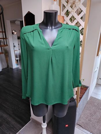 Camaïeu blouse verte taille M