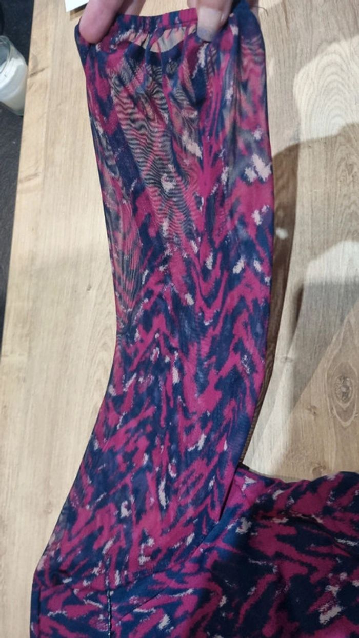 Haut XL 42 neuf elasthanne mauve décolleté - photo numéro 4