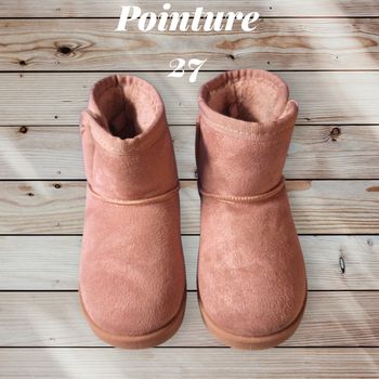 Bottines fourrées rose