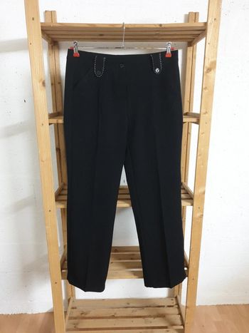 Pantalon droit camaieu noir taille 42 tbe