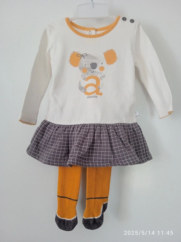 Robe et collants 6 mois Absorba
