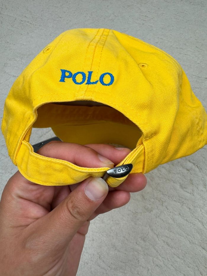 Casquette Ralph Lauren Jaune Logo Brodé Neuve - photo numéro 5