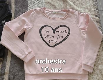 Pull sweat fille orchestra 10 ans rose