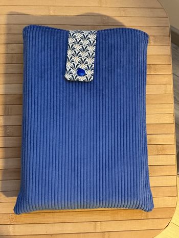 Pochette pour livre broché 28X21 bleu