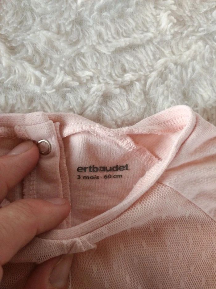 Tee shirt tunique chemise manches longues tulle Fille 3 mois Vertbaudet - photo numéro 6