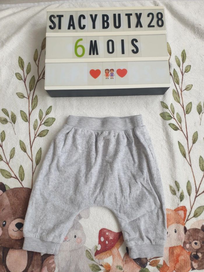 Pantalon ample gris garçon 6 mois Kiabi