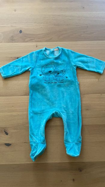 Pyjama une pièce bleu barbouillage 6 mois