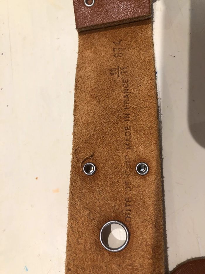 Ceinture cuir taille 30/75 Croûte de cuir  Made in - photo numéro 9