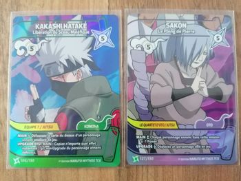 Lot 2 cartes rares naruto mythos