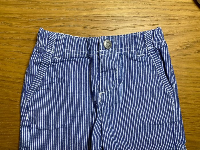 Jacadi Short bleu et blanc Taille 12 mois - photo numéro 4