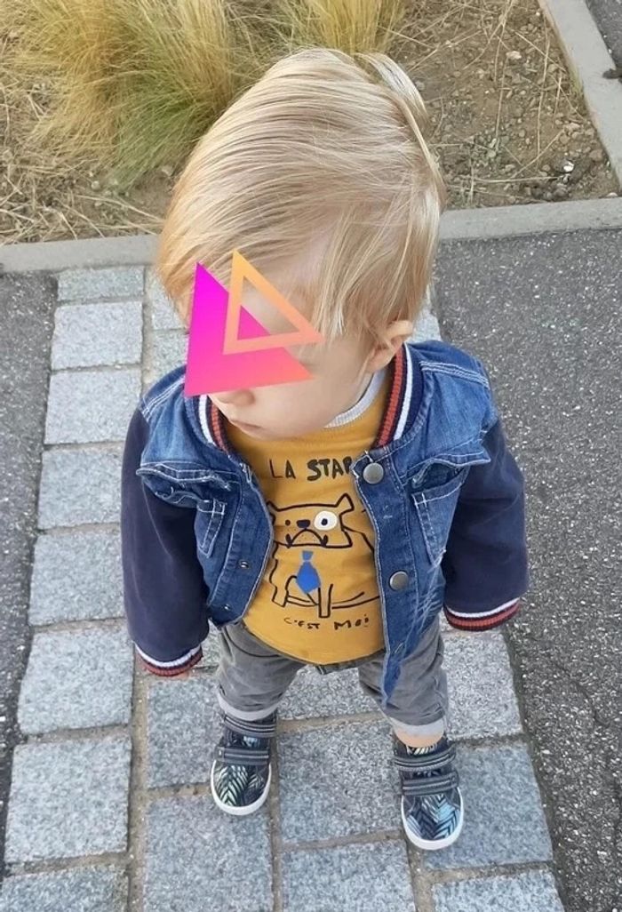 Bottines à scratchs effet feuilles taille 21 - photo numéro 2