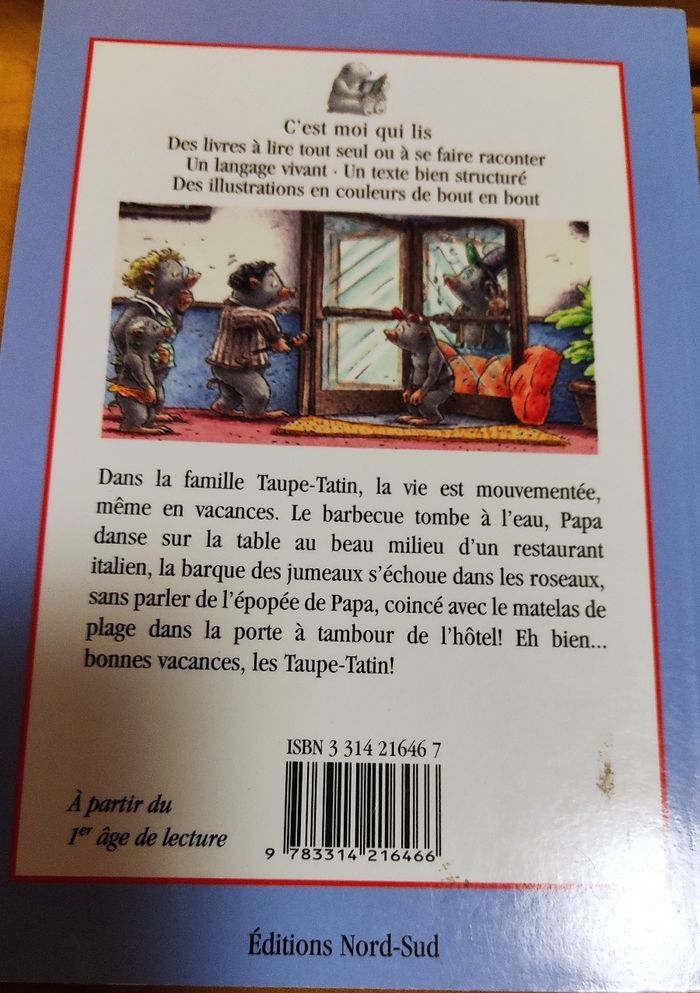 Livre  Famille taupe-tatin " vive les vacances" - photo numéro 2
