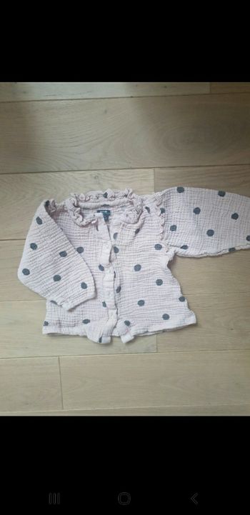 Chemise à pois taille 12 moisk