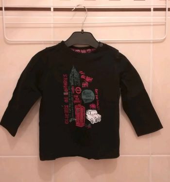 Tee-shirt noir T24 mois - V92B