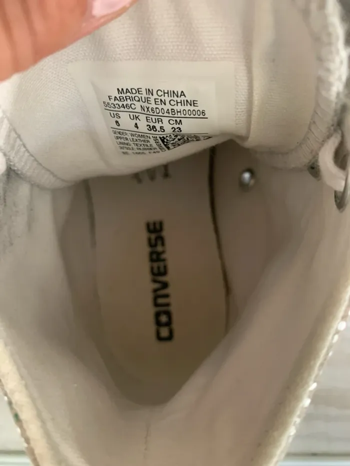 Superbes converse grises argentées femme 36,5 - photo numéro 7