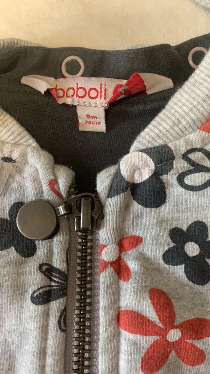 Veste Boboli 9 mois 74 cm capuche amovible - photo numéro 4