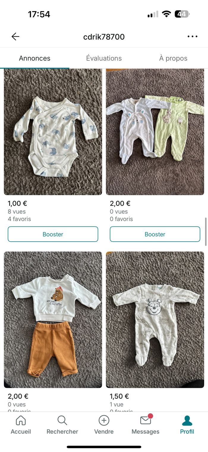 Plusieurs vêtements taille naissance / 1 mois - photo numéro 5