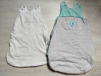 lot 2 gigoteuses hiver 0-6 mois