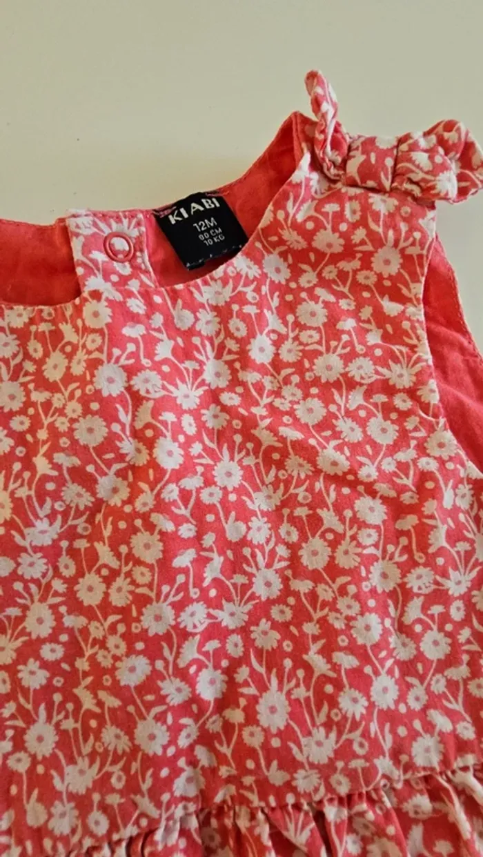 Robe rose fleurie blanche 12mois - photo numéro 3