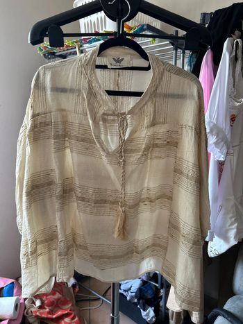 Tunique beige et dorée Toscandjoe