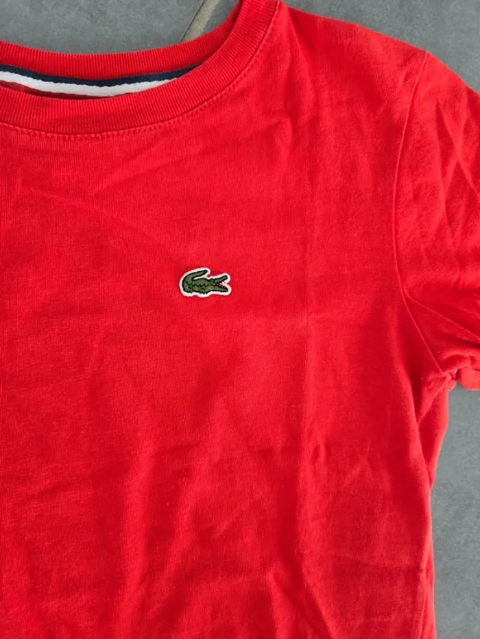 Tee shirt lacoste rouge - photo numéro 3