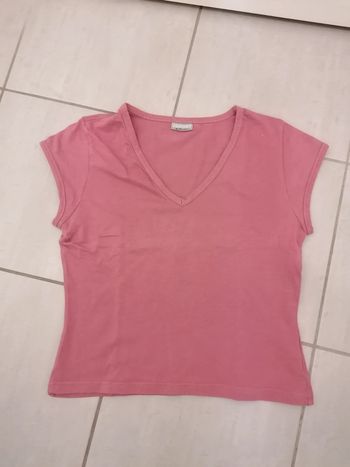 Tee-shirt couleur bois de rose 38/40