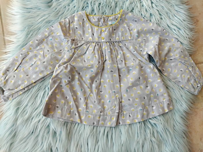 🧸 blouse fille grise Obaibi 23 mois