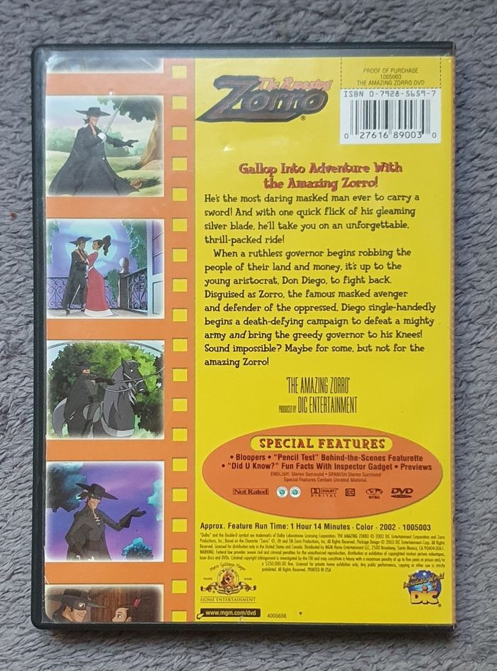 Lot de 4 DVD langue anglaise / Dic Movie Toons - photo numéro 8