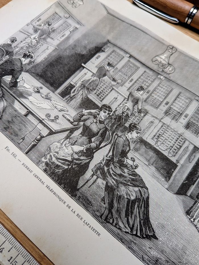 Imprimée en 1883, Bureau Central Téléphonique, Paris. Original Vintage Authentique. - photo numéro 7